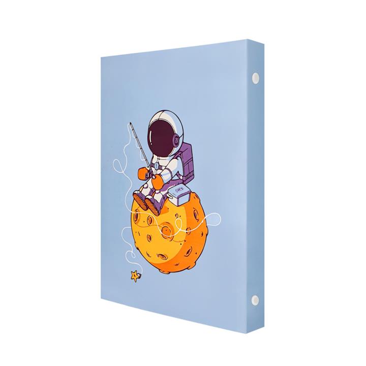 دفتر کلاسوری 100 برگ پدیده نقش مدل 6 حلقه طرح آدم فضایی